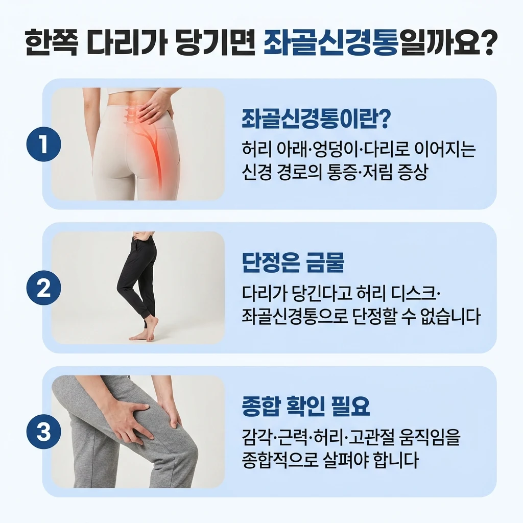 좌골신경통의 의미와 감각·근력·허리·고관절의 종합 평가